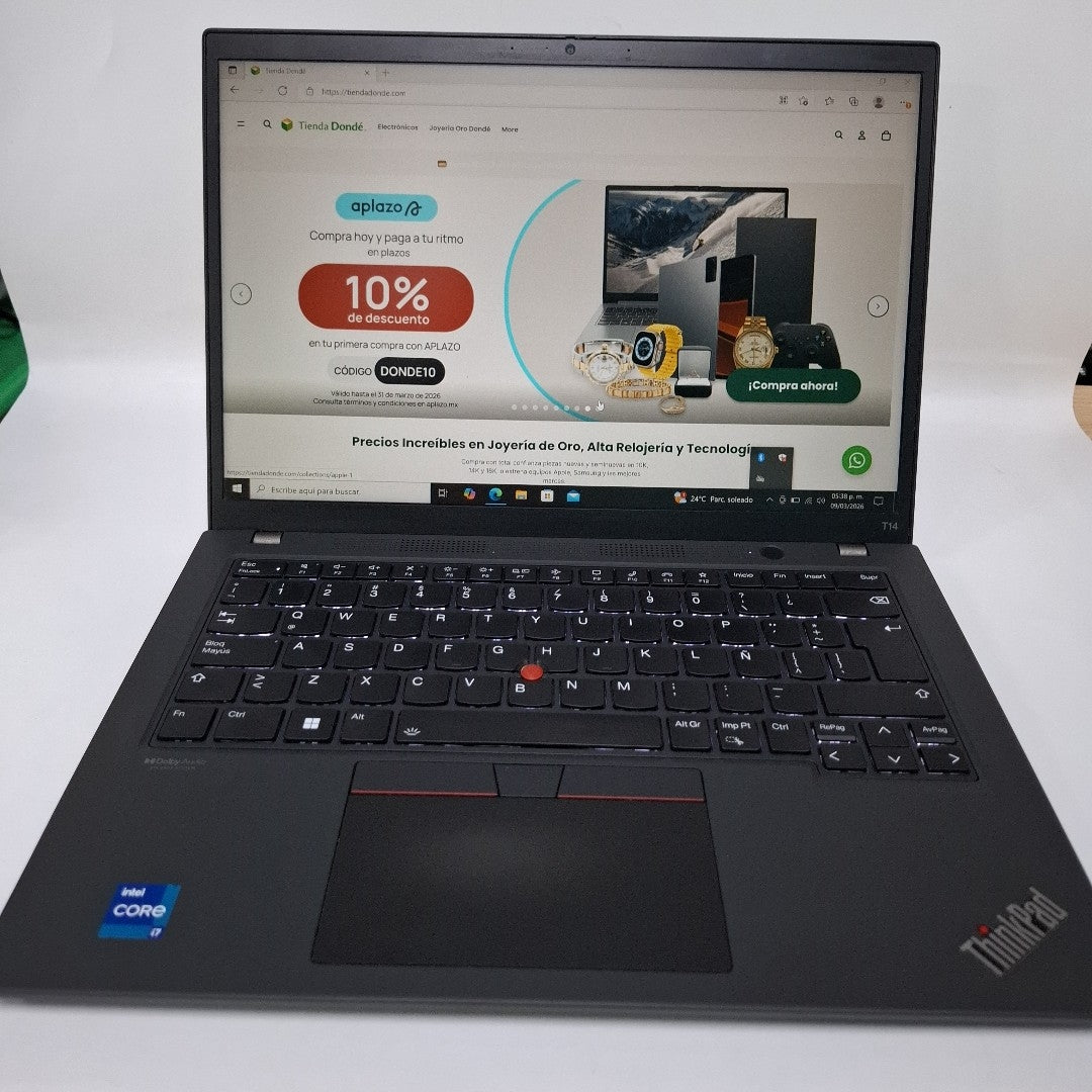LAPTOP LENOVO THINKPAD T14 GEN 3 (2023) 512 GB SSD 16 GB RAM (SEMINUEVO)