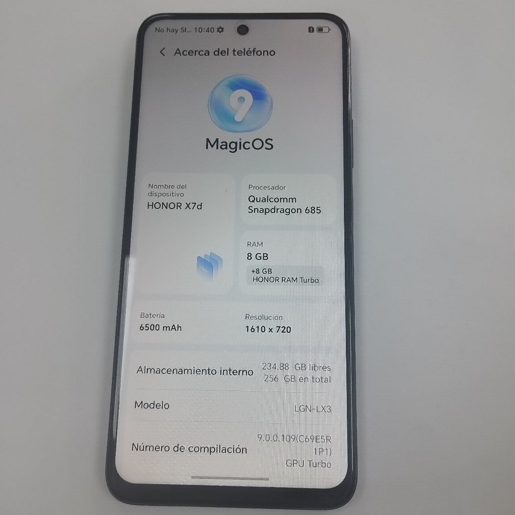 CELULAR HONOR X7D LGN-LX3 (2025) 256 GB 8 GB RAM (SEMINUEVO)