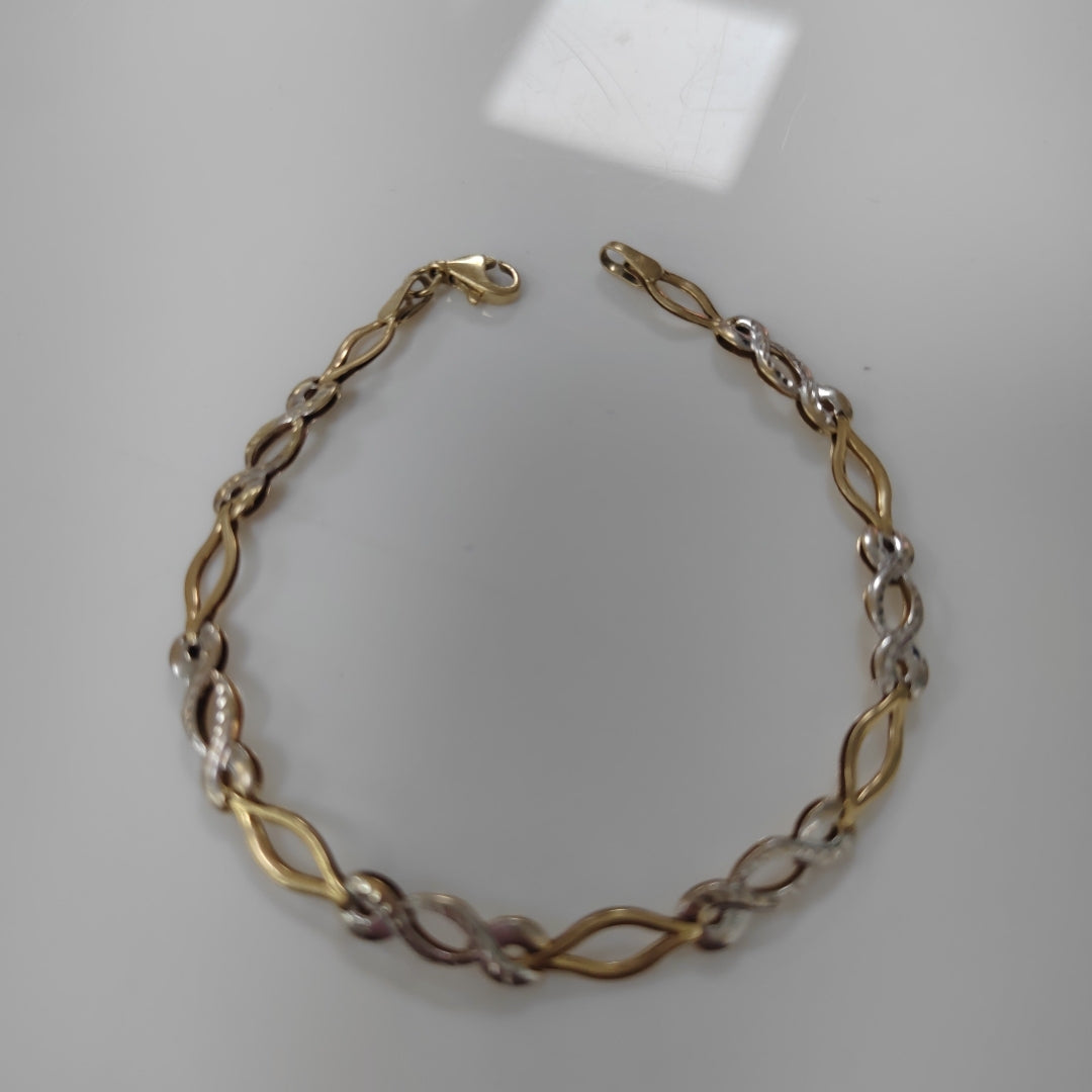 PULSERA ORO COMBINADO 10 K 2,90 GRMS (SEMINUEVO)
