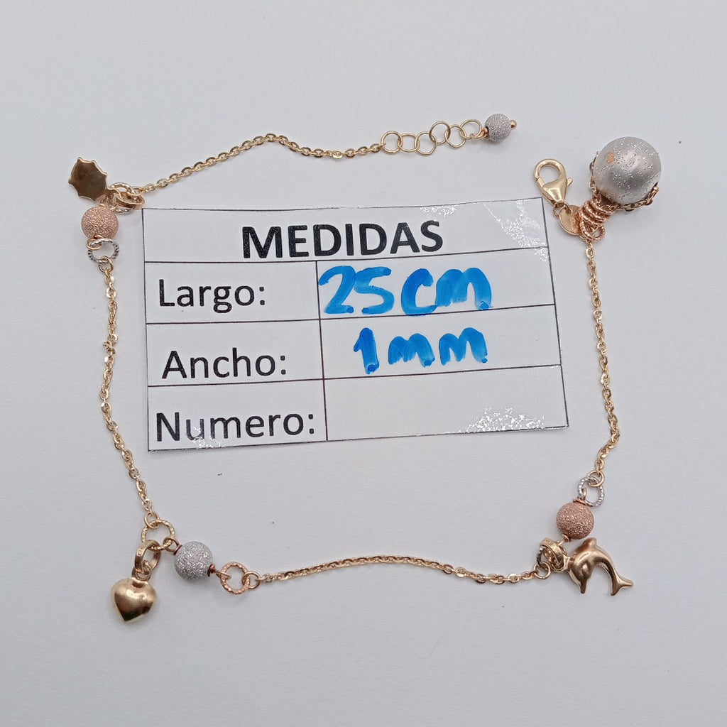 PULSERA ORO COMBINADO 14 K 5,50 GRMS (SEMINUEVO)