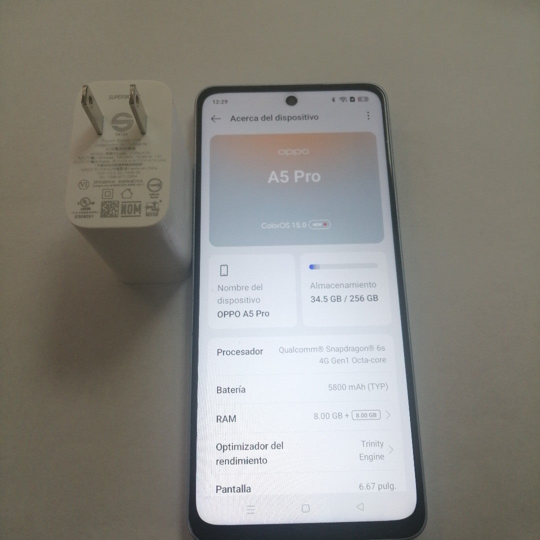 CELULAR OPPO  A5 PRO CPH2711 (2025) 256 GB 8 GB RAM (SEMINUEVO)