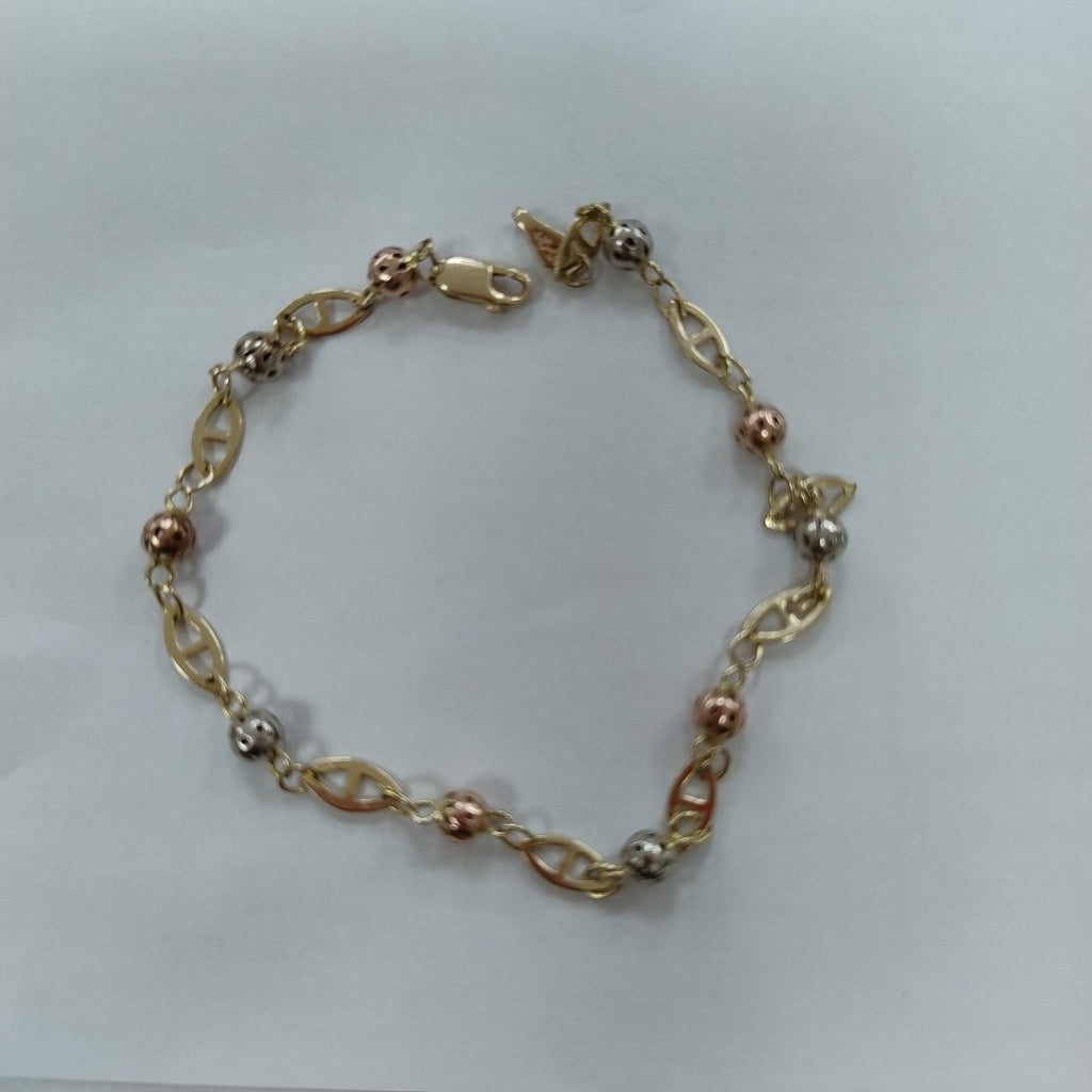 PULSERA ORO COMBINADO 14 K 2,50 GRMS (SEMINUEVO)