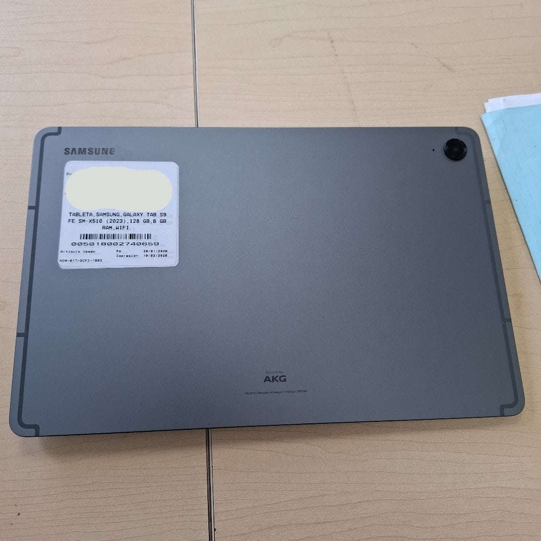 TABLETA SAMSUNG GALAXY TAB S9 FE SM-X510 (2023) 128 GB 6 GB RAM (SEMINUEVO)