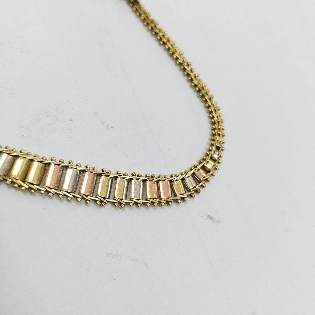 PULSERA ORO COMBINADO 10 K 7,80 GRMS (SEMINUEVO)