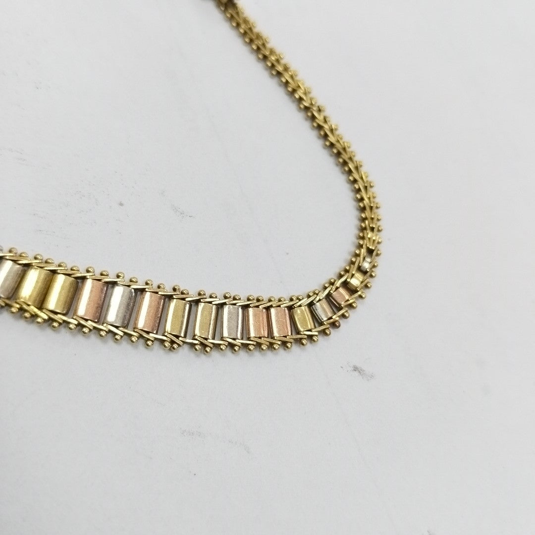 PULSERA ORO COMBINADO 10 K 7,80 GRMS (SEMINUEVO)