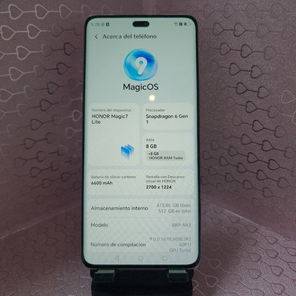 CELULAR HONOR MAGIC 7 LITE BRP-NX3 (2025) 512 GB 8 GB RAM (SEMINUEVO)