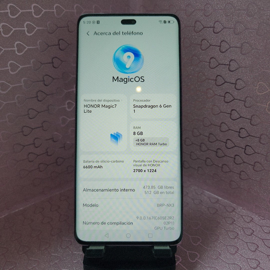 CELULAR HONOR MAGIC 7 LITE BRP-NX3 (2025) 512 GB 8 GB RAM (SEMINUEVO)