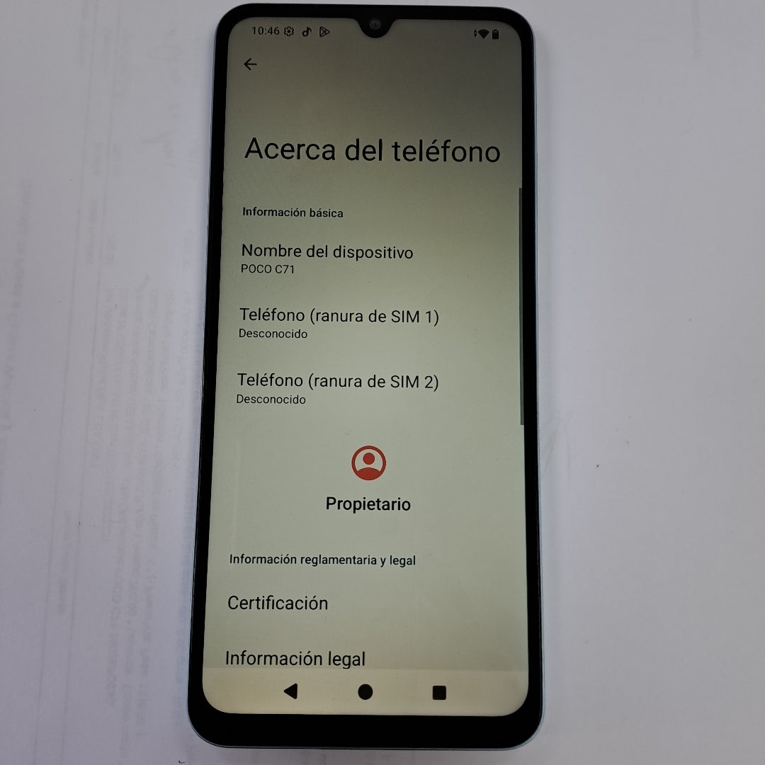 CELULAR XIAOMI POCO C71 25028PC03G (2025) 128 GB 4 GB RAM (SEMINUEVO)