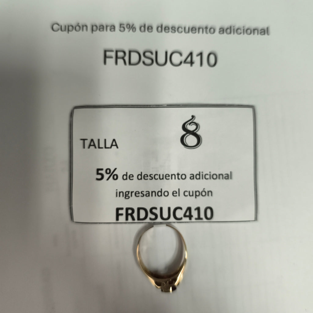 ANILLO ORO 8 K 3,10 GRMS (SEMINUEVO)