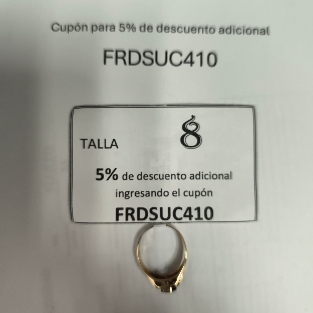 ANILLO ORO 8 K 3,10 GRMS (SEMINUEVO)