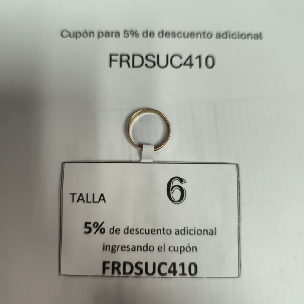 ARGOLLA ORO COMBINADO 10 K 1,50 GRMS (SEMINUEVO)