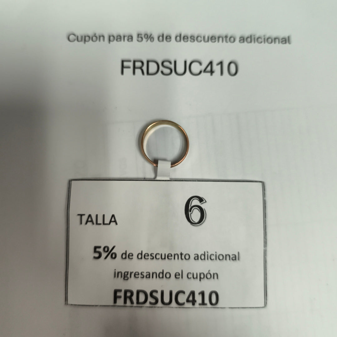 ARGOLLA ORO COMBINADO 10 K 1,50 GRMS (SEMINUEVO)