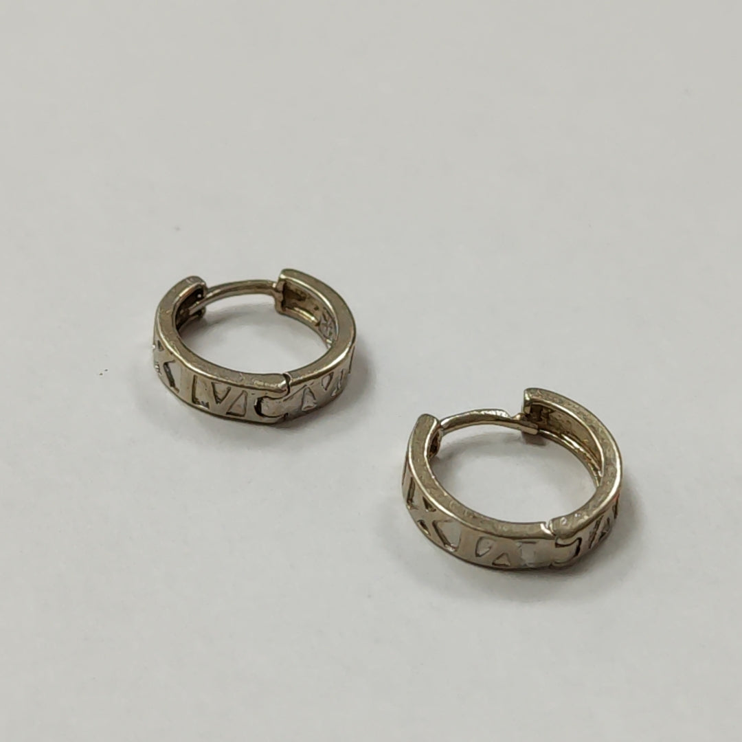 ARETES PAR ORO BLANCO 14 K 2,00 GRMS (SEMINUEVO)