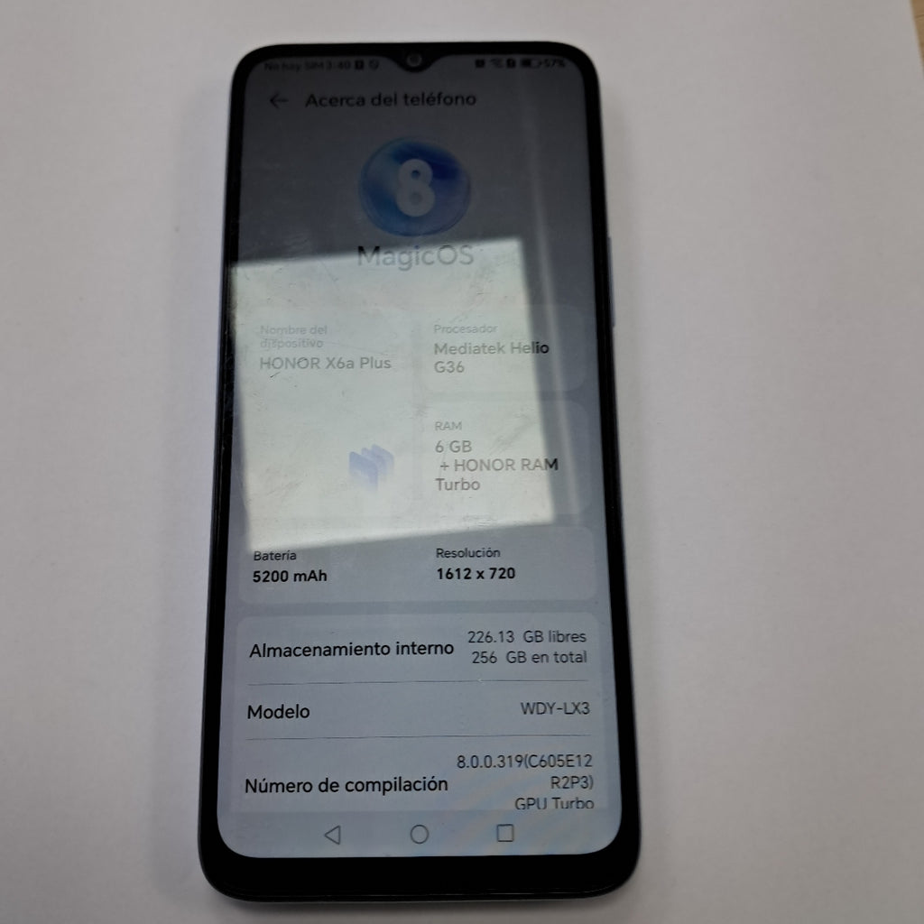 CELULAR HONOR X6A WDY-LX3 (2023) 256 GB 6 GB RAM (SEMINUEVO)