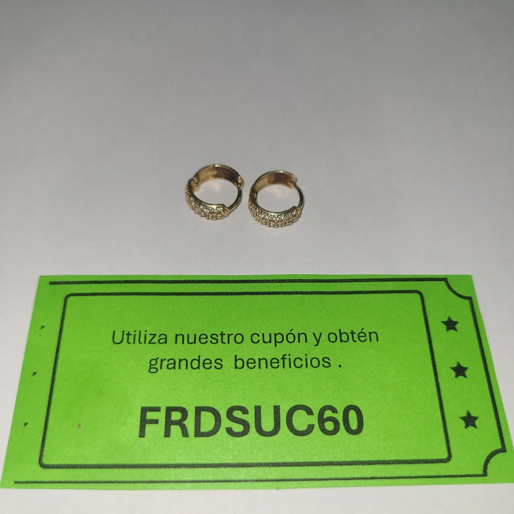 ARRACADAS PAR ORO 14 K 2.6 GRMS (SEMINUEVO)