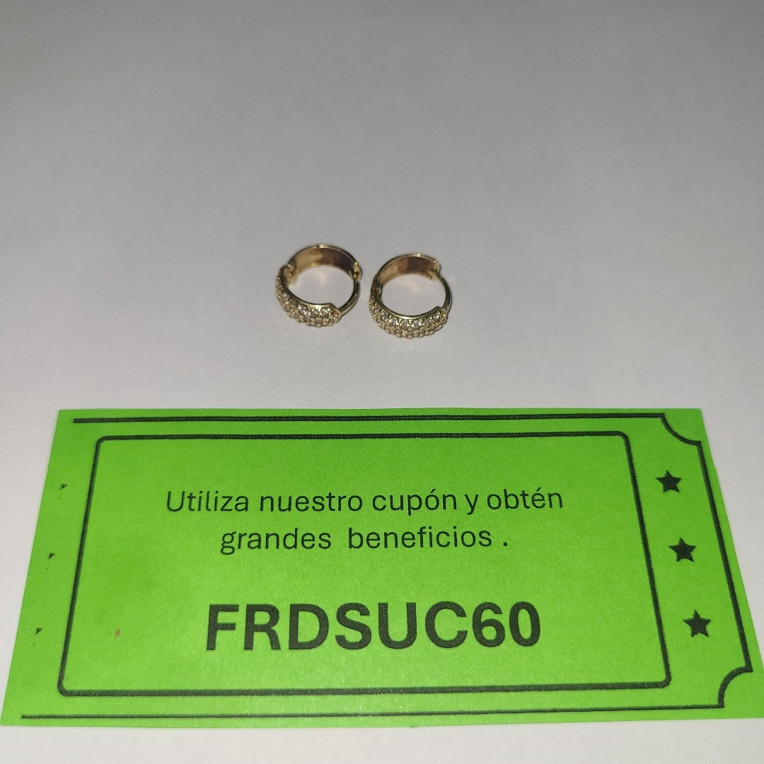 ARRACADAS PAR ORO 14 K 2.6 GRMS (SEMINUEVO)