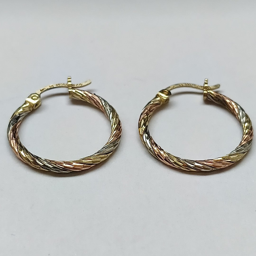 ARRACADAS PAR ORO COMBINADO 10 K 2,60 GRMS (SEMINUEVO)