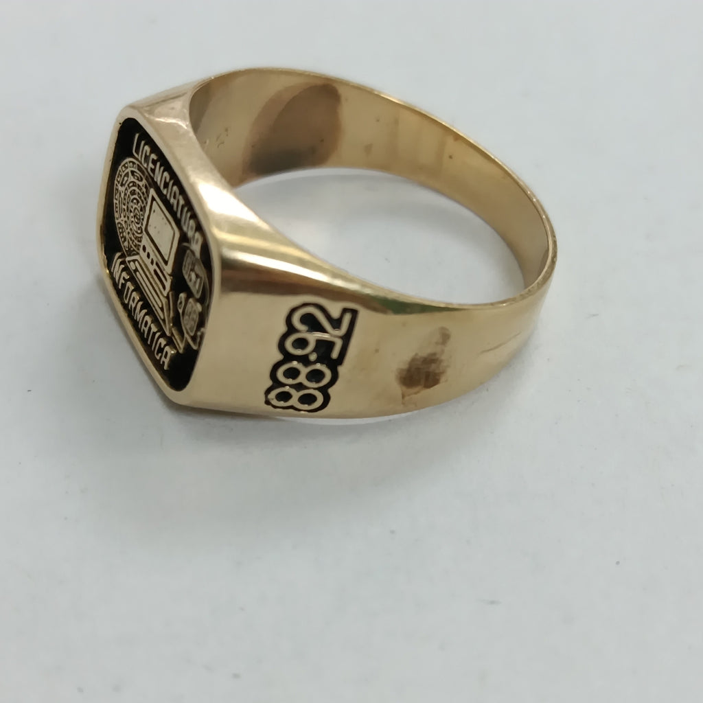 ANILLO DE GRADUACIÓN ORO 14 K 11 GRMS (SEMINUEVO)