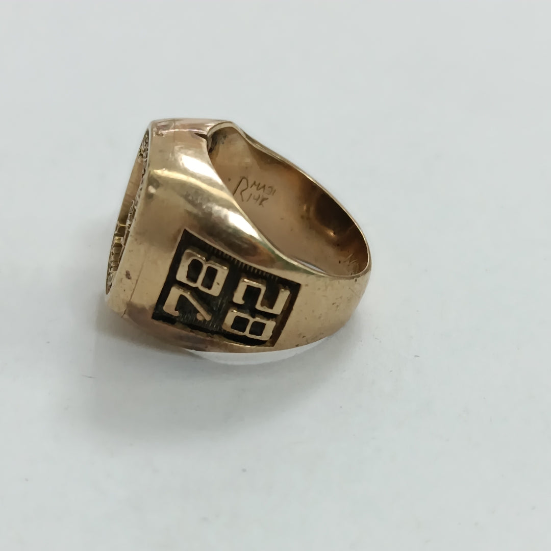 ANILLO DE GRADUACIÓN ORO 10 K 12,50 GRMS (SEMINUEVO)