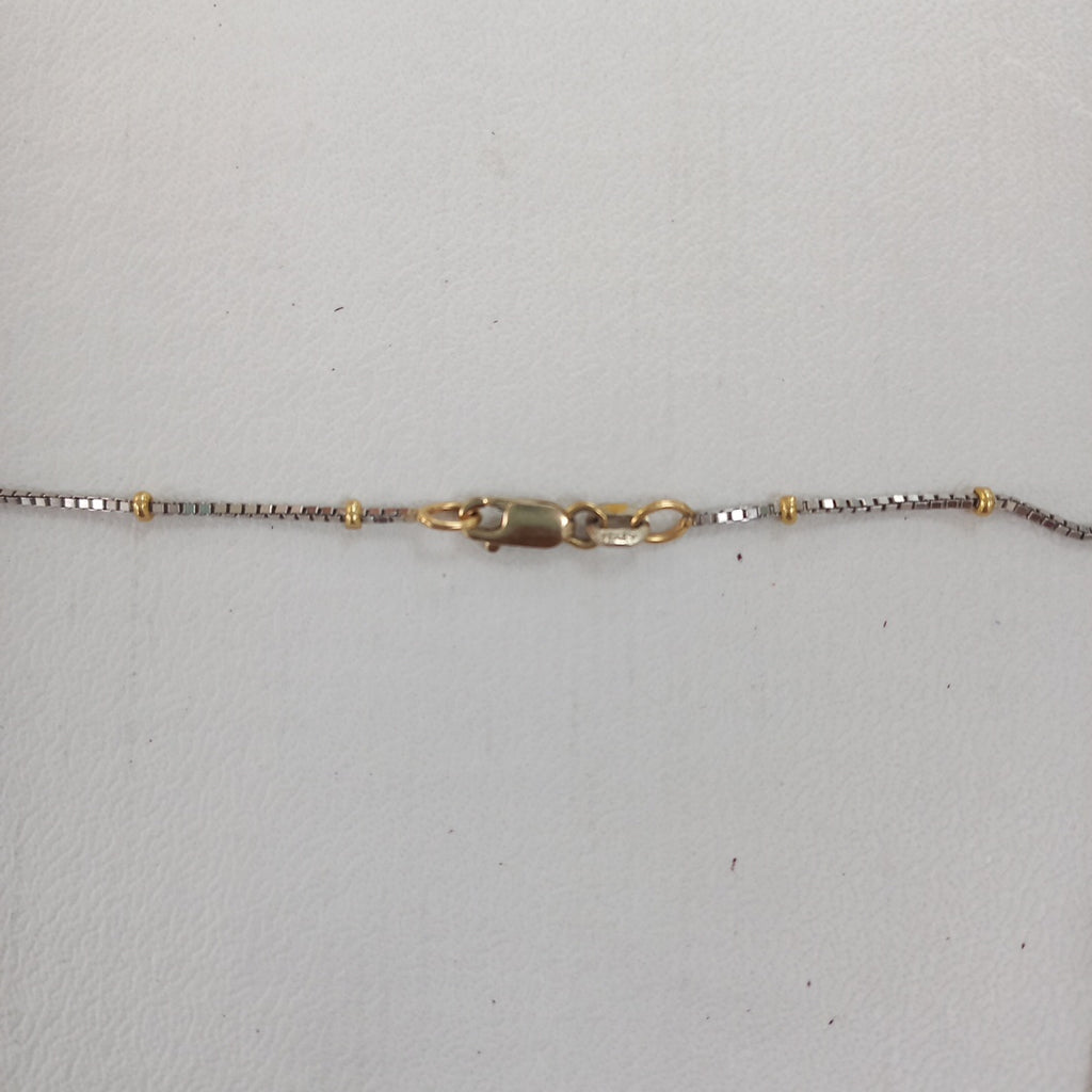 GARGANTILLA ORO, ORO BLANCO 14 K 3.8 GRMS (SEMINUEVO)