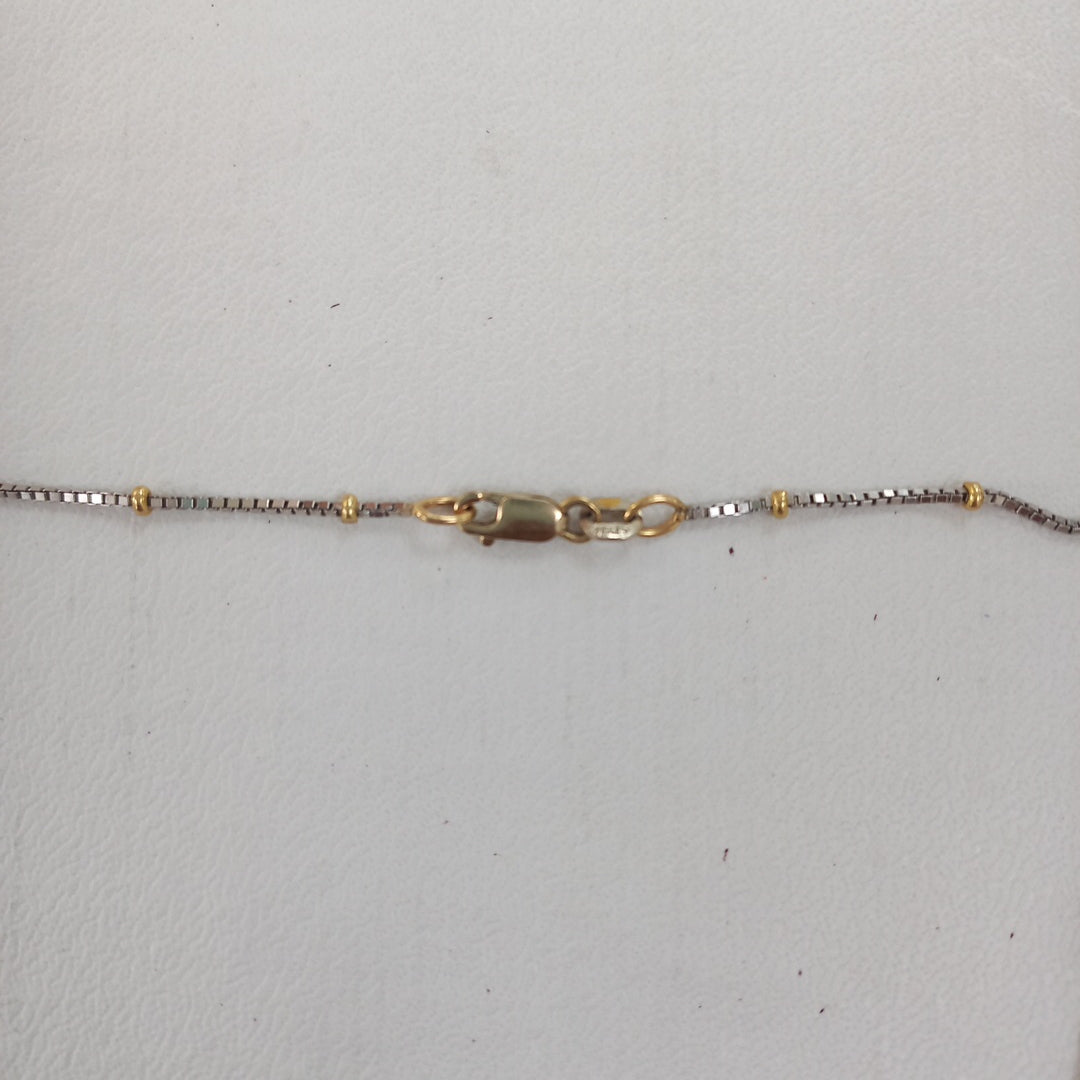 GARGANTILLA ORO, ORO BLANCO 14 K 3.8 GRMS (SEMINUEVO)