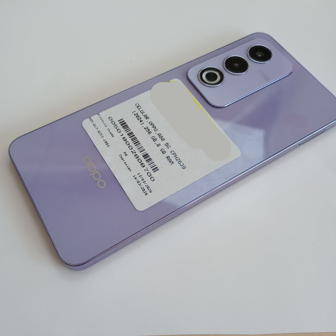CELULAR OPPO  A80 5G CPH2639 (2024) 256 GB 8 GB RAM (SEMINUEVO)