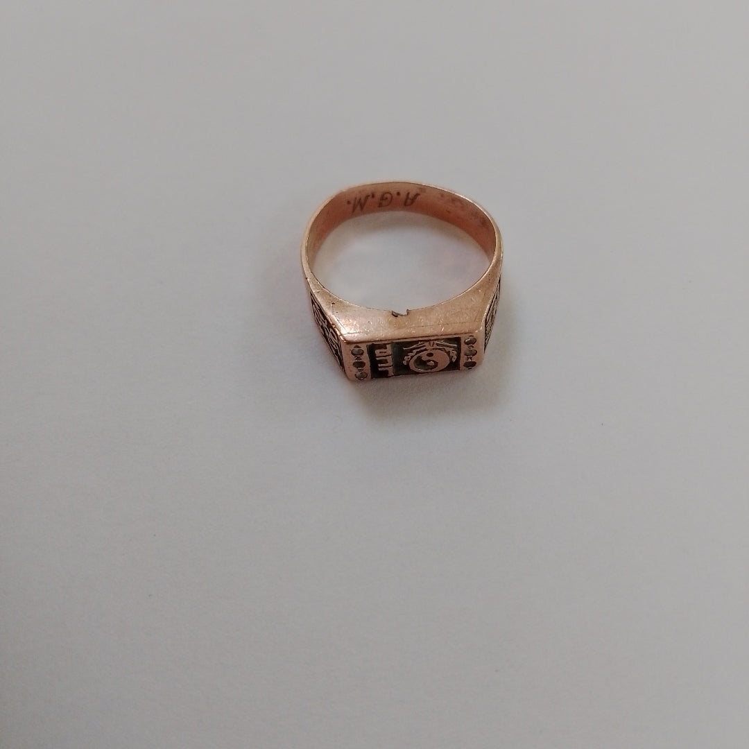 ANILLO DE GRADUACIÓN ORO 10 K 5.4 GRMS (SEMINUEVO)