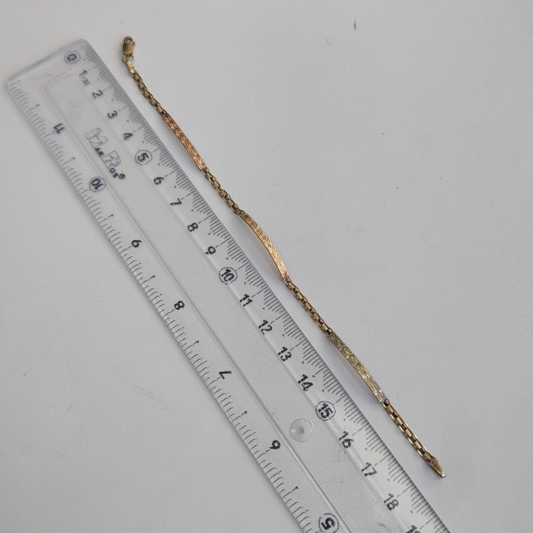 PULSERA ORO COMBINADO 10 K 2,60 GRMS (SEMINUEVO)