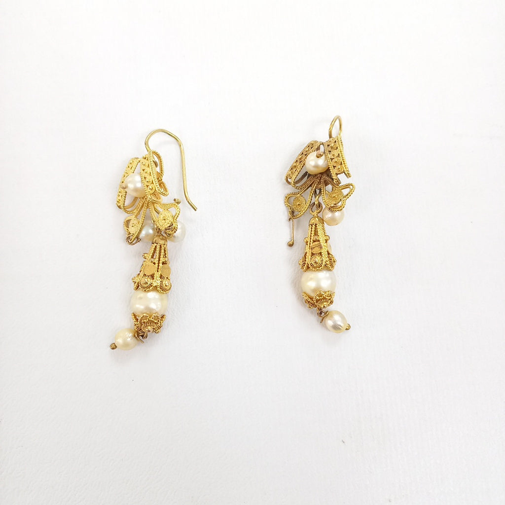 ARETES PAR ORO 8 K 9.8 GRMS (SEMINUEVO)