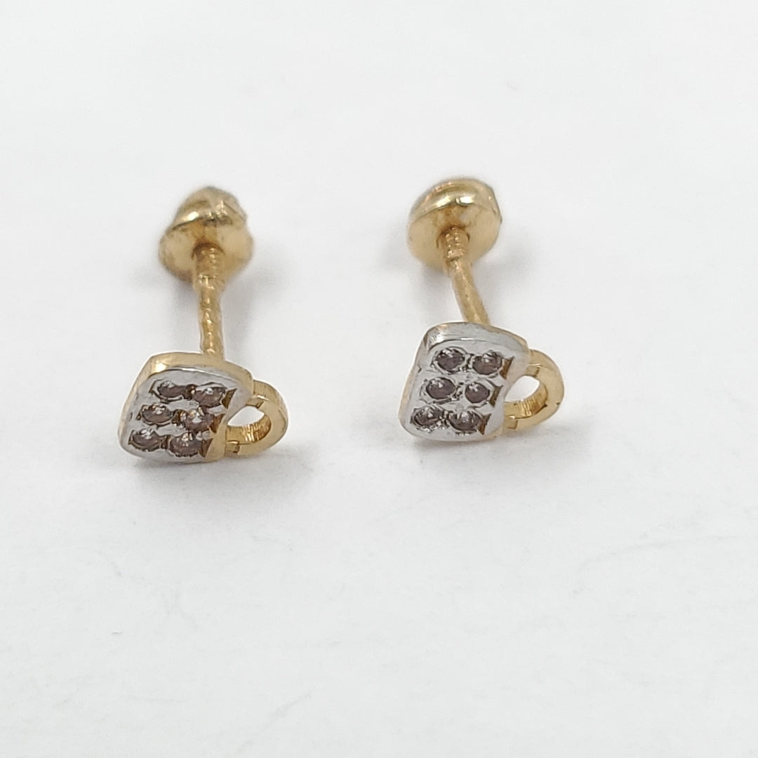 10950BRO88900B762 FRD11 BROQUELES ORO 14K 1PZAS (NUEVO)