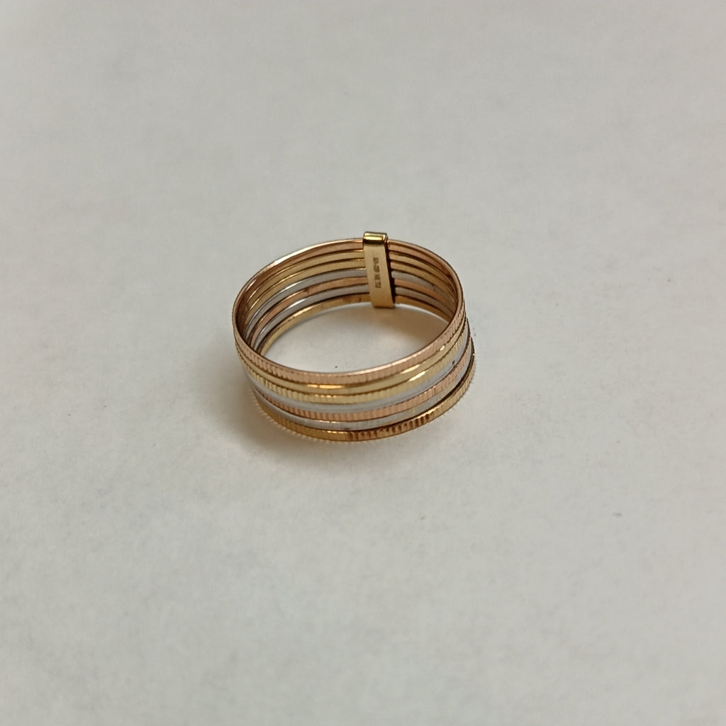 SEMANARIO DE ARGOLLAS ORO COMBINADO 14 K 2.8 GRMS (SEMINUEVO)