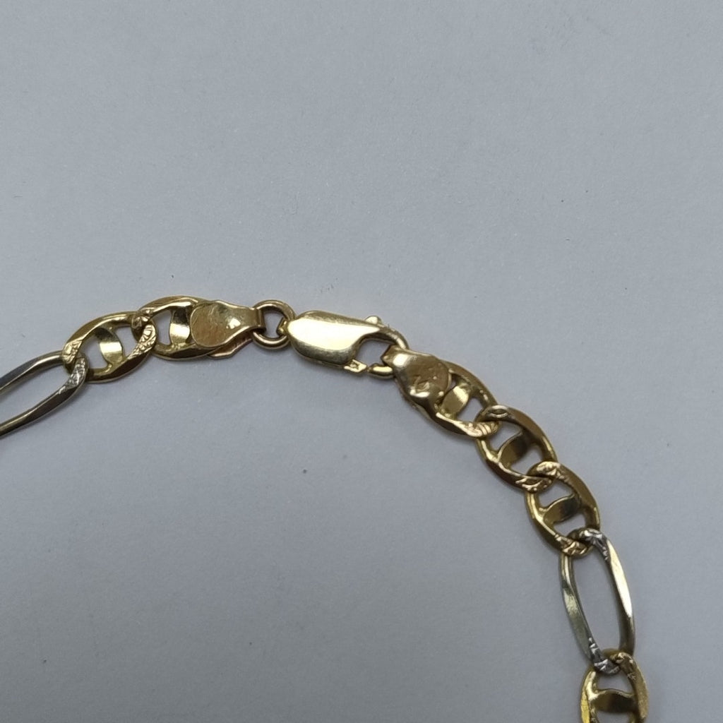 PULSERA ORO COMBINADO 14 K 7,00 GRMS (SEMINUEVO)