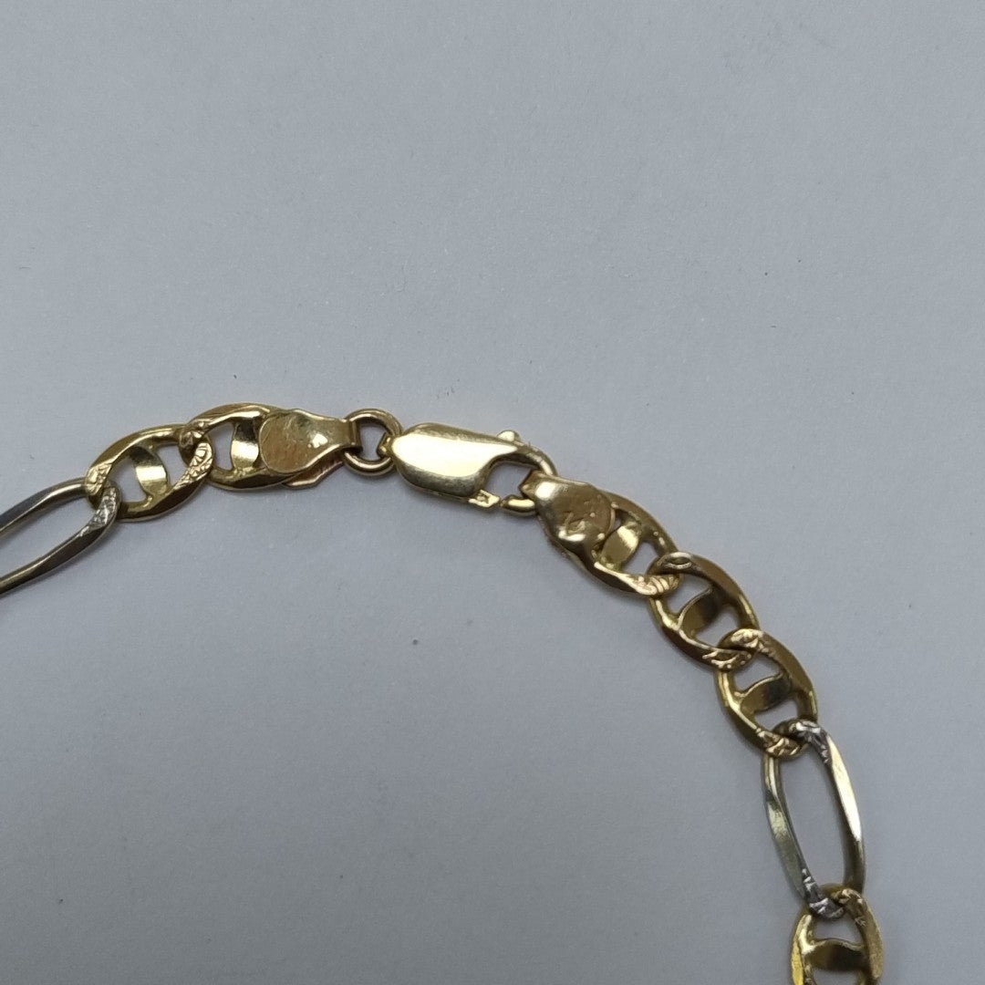 PULSERA ORO COMBINADO 14 K 7,00 GRMS (SEMINUEVO)