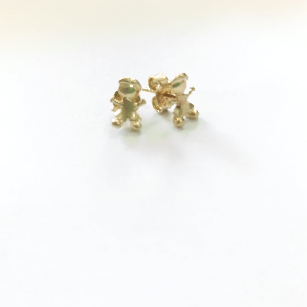 BROQUELES PAR ORO 14 K 1 GRMS (SEMINUEVO)