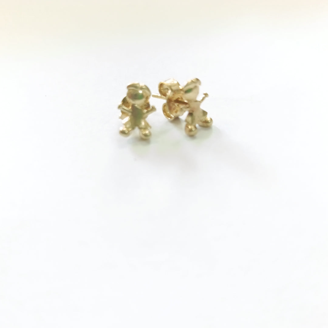 BROQUELES PAR ORO 14 K 1 GRMS (SEMINUEVO)