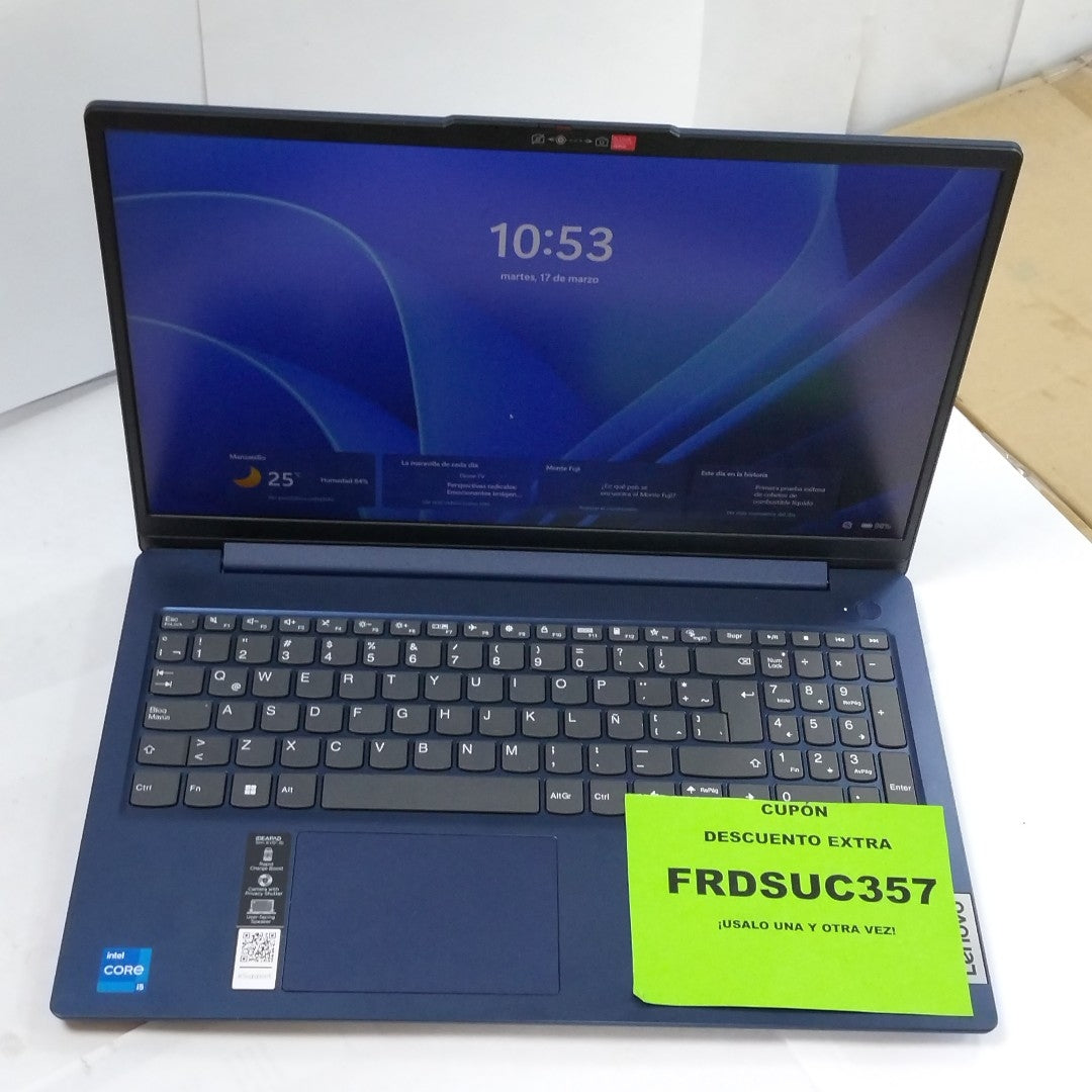 LAPTOP LENOVO IDEAPAD SLIM 3 15IRU8 (2024) 512 GB SSD 8 GB RAM (SEMINUEVO)