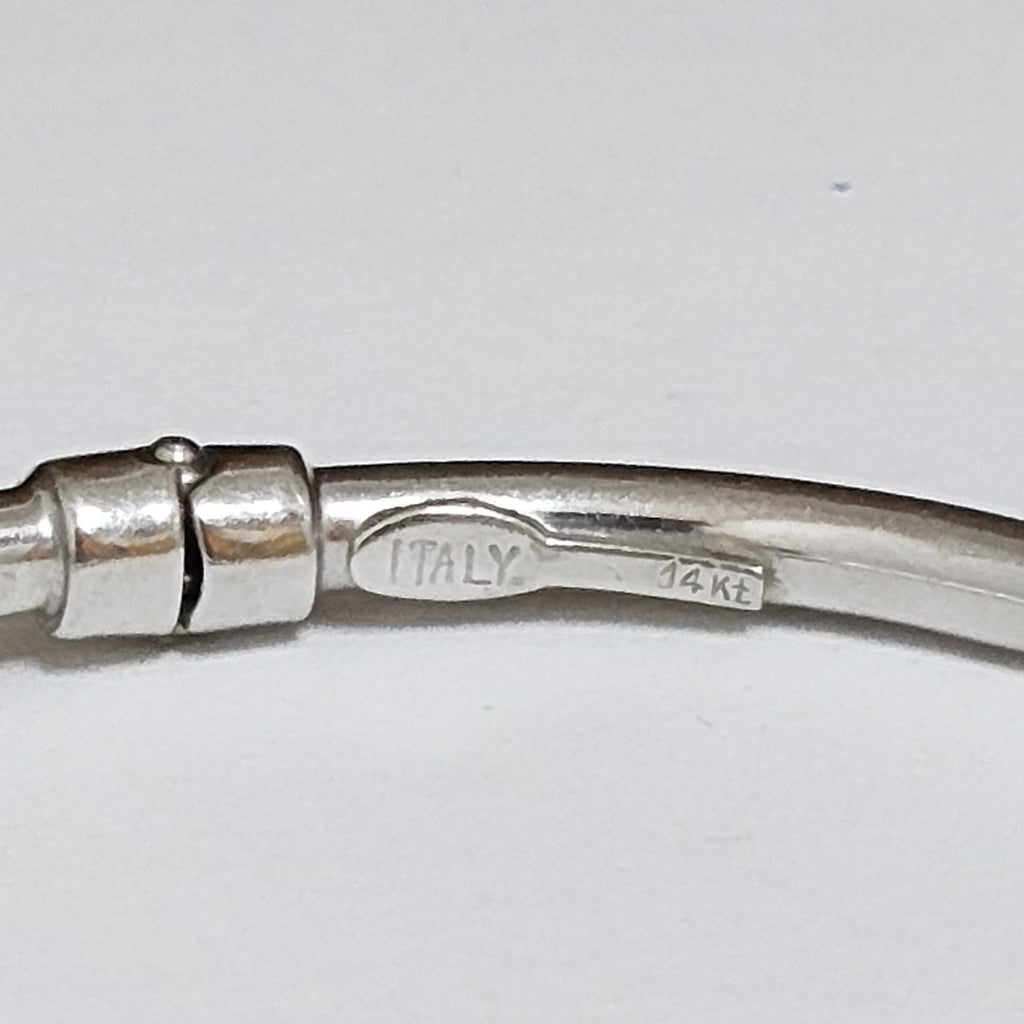 PULSERA RIGIDA ORO BLANCO 14 K 4.8 GRMS (SEMINUEVO)