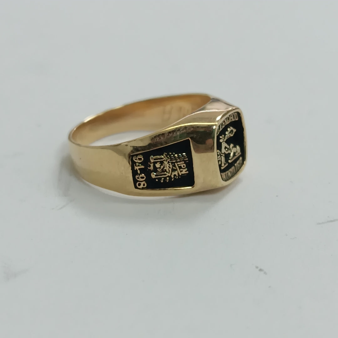 ANILLO DE GRADUACIÓN ORO 14 K 5.5 GRMS (SEMINUEVO)