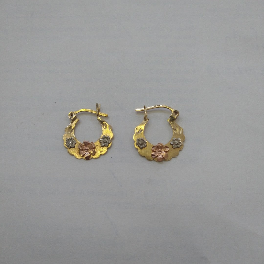 ARRACADAS PAR ORO 14 K 2.2 GRMS (SEMINUEVO)
