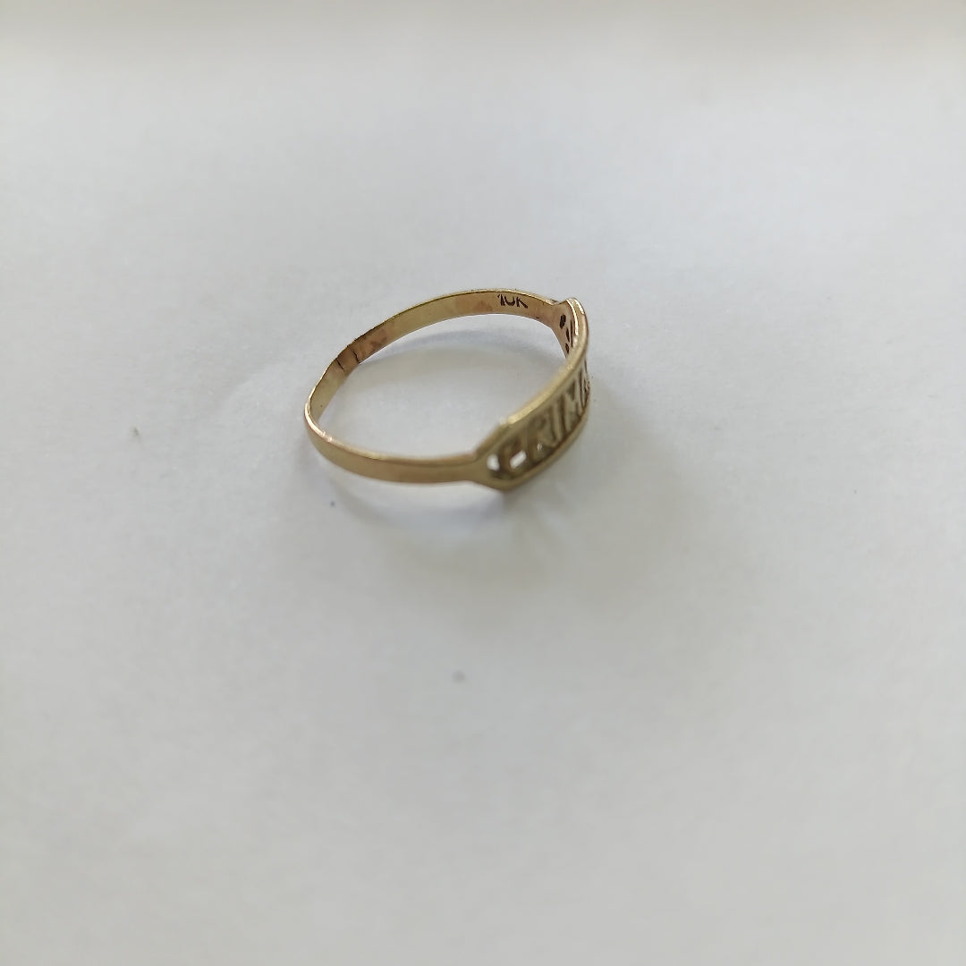 ANILLO DE GRADUACIÓN ORO 8 K 1,00 GRMS (SEMINUEVO)