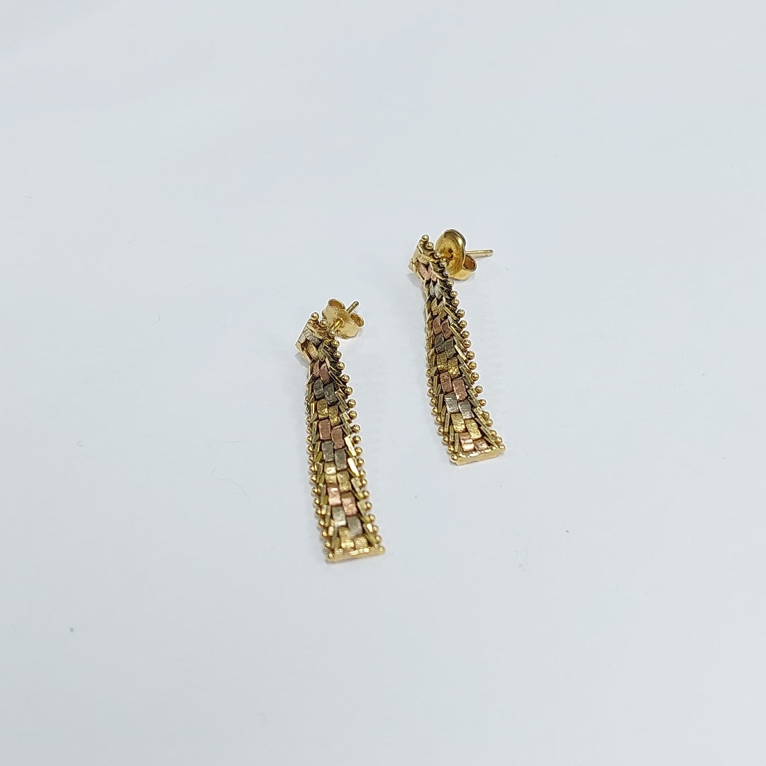 BROQUELES PAR ORO COMBINADO 14 K 4,10 GRMS (SEMINUEVO)