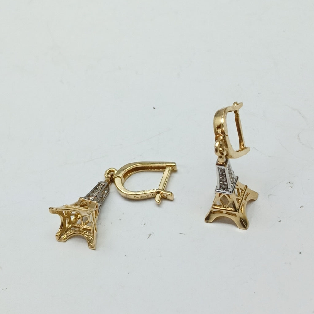 ARETES PAR ORO 14 K 3,40 GRMS (SEMINUEVO)