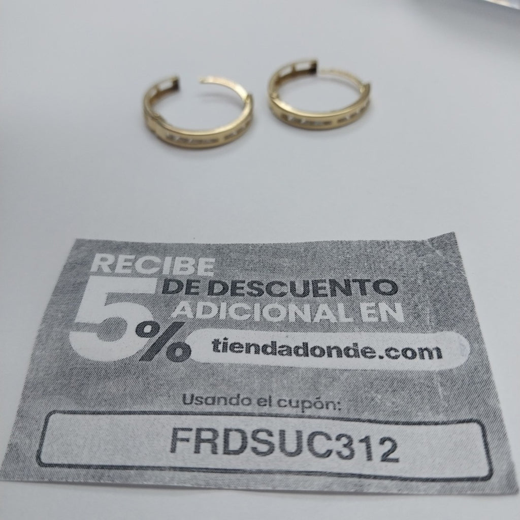 ARRACADAS PAR ORO 10 K 1.7 GRMS (SEMINUEVO)