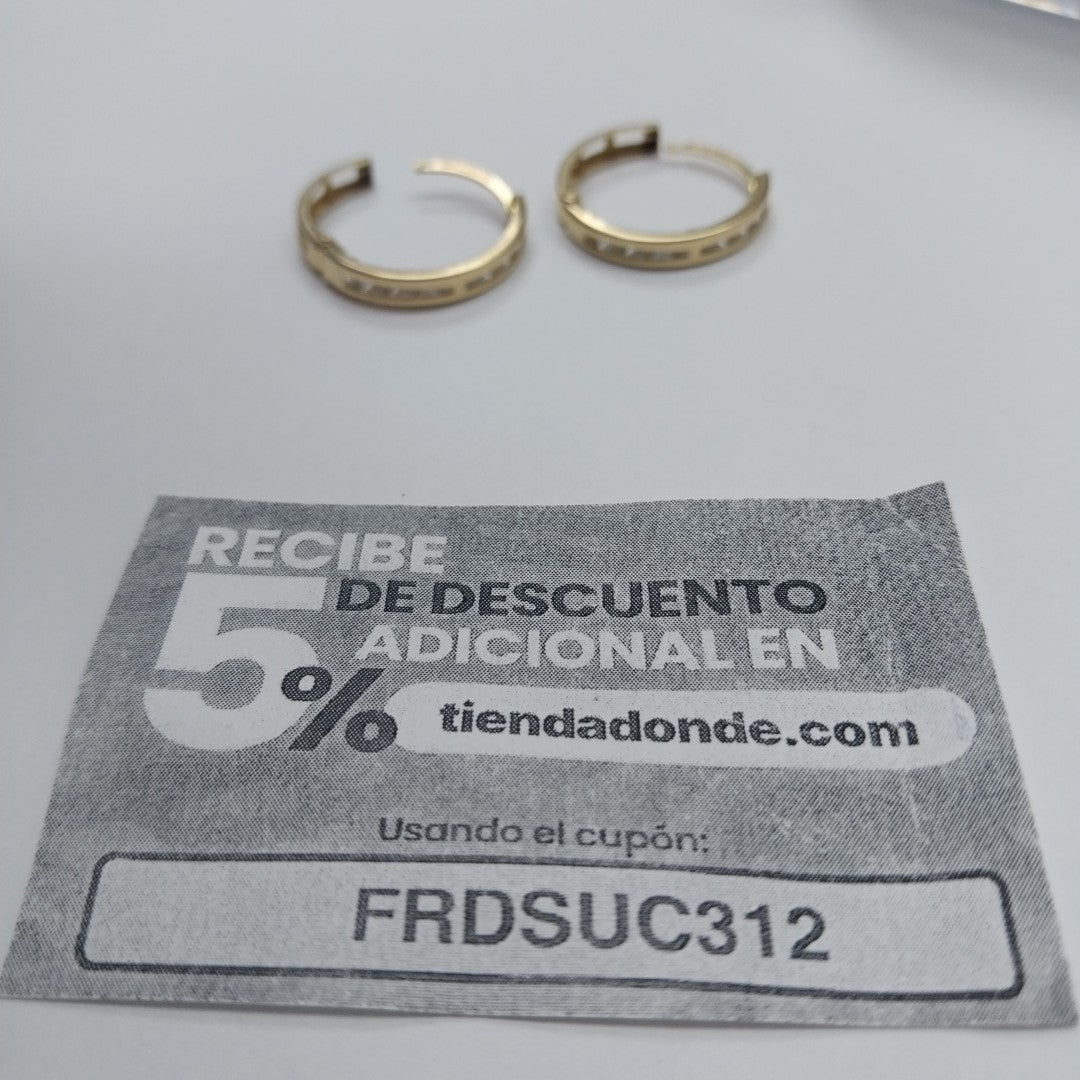 ARRACADAS PAR ORO 10 K 1.7 GRMS (SEMINUEVO)