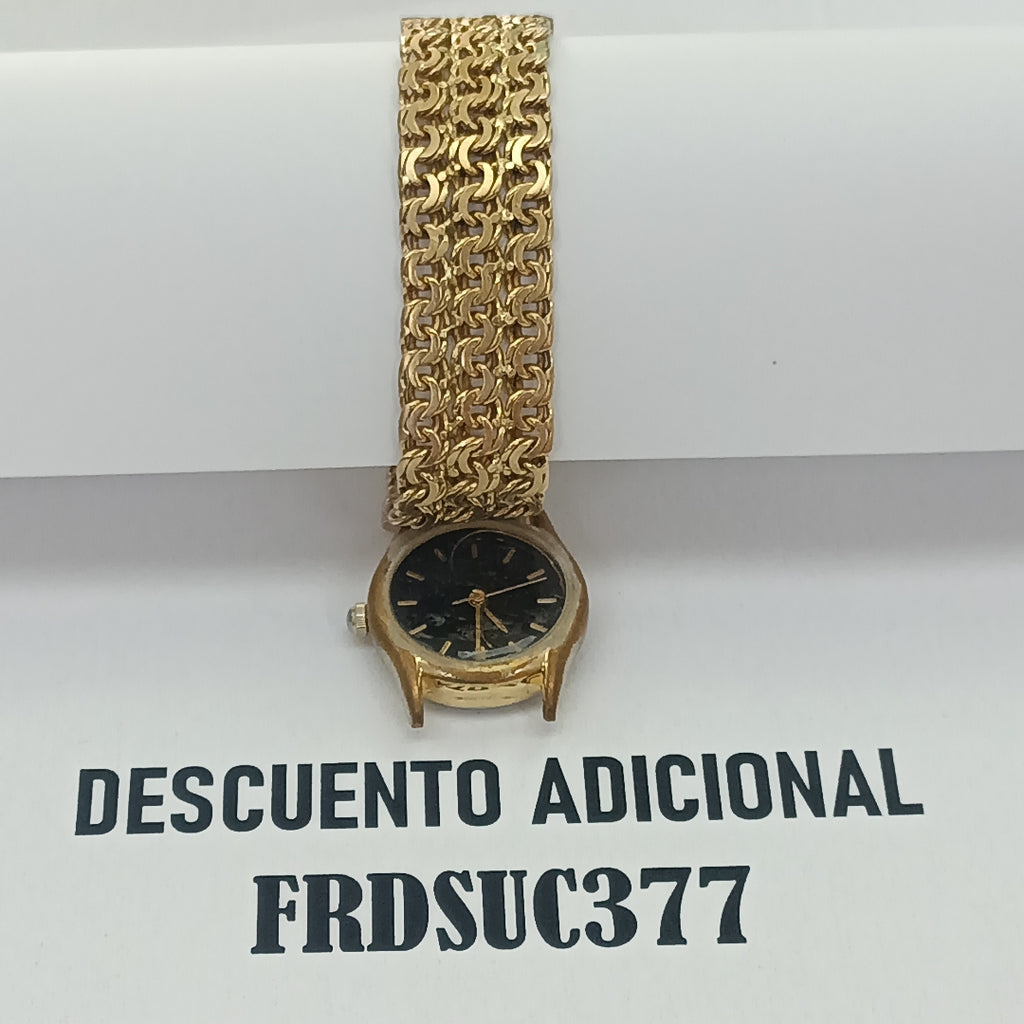 RELOJ CAJA ACERO PULSO ORO ORO 10 K 38.4 GRMS (SEMINUEVO)