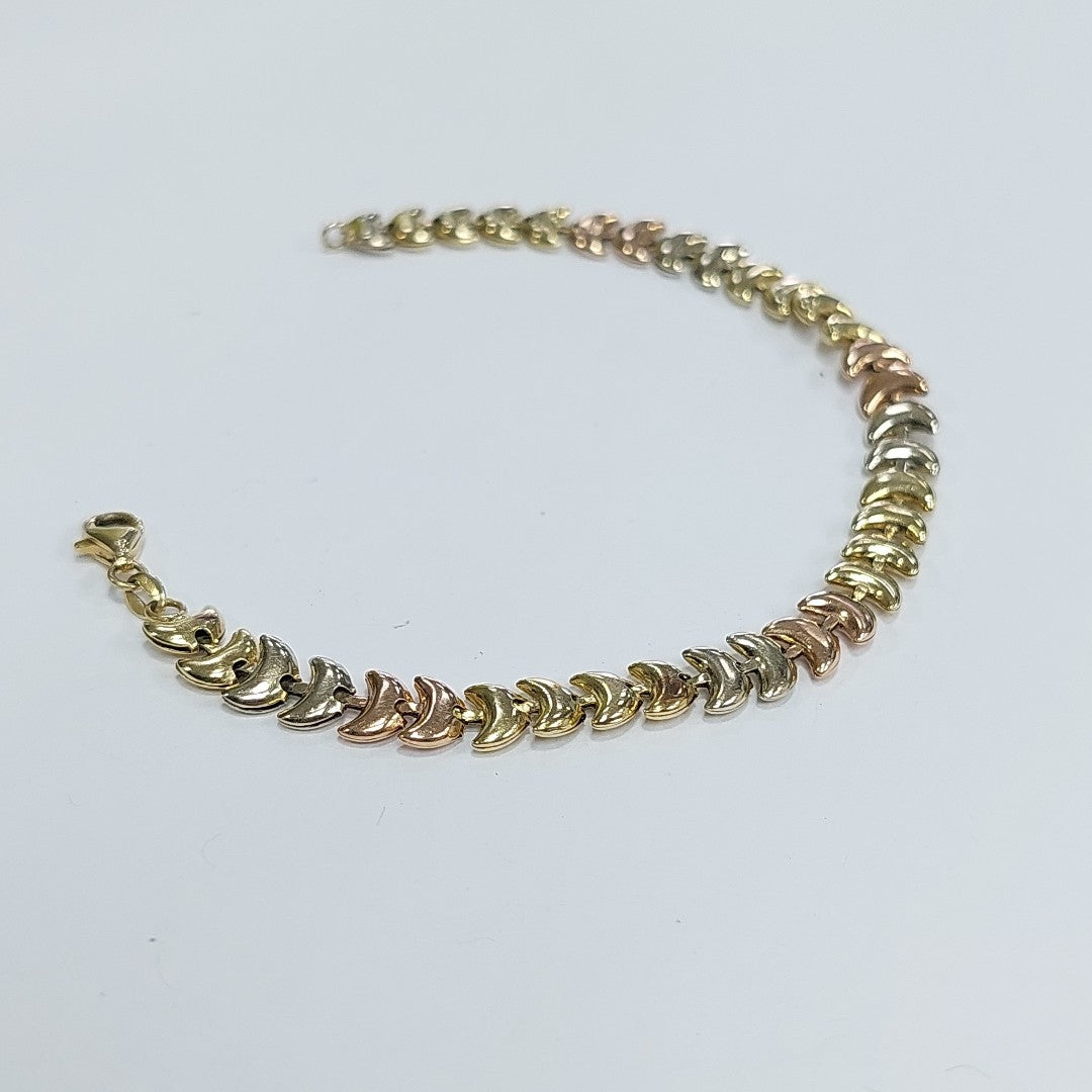 PULSERA ORO COMBINADO 14 K 6,50 GRMS (SEMINUEVO)