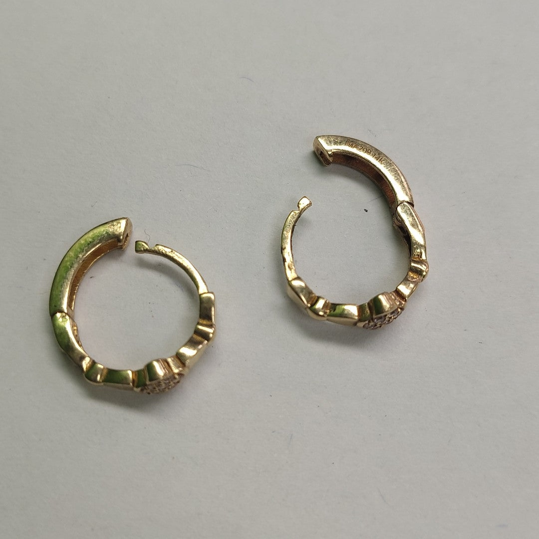 ARRACADAS PAR ORO 14 K 1.9 GRMS (SEMINUEVO)
