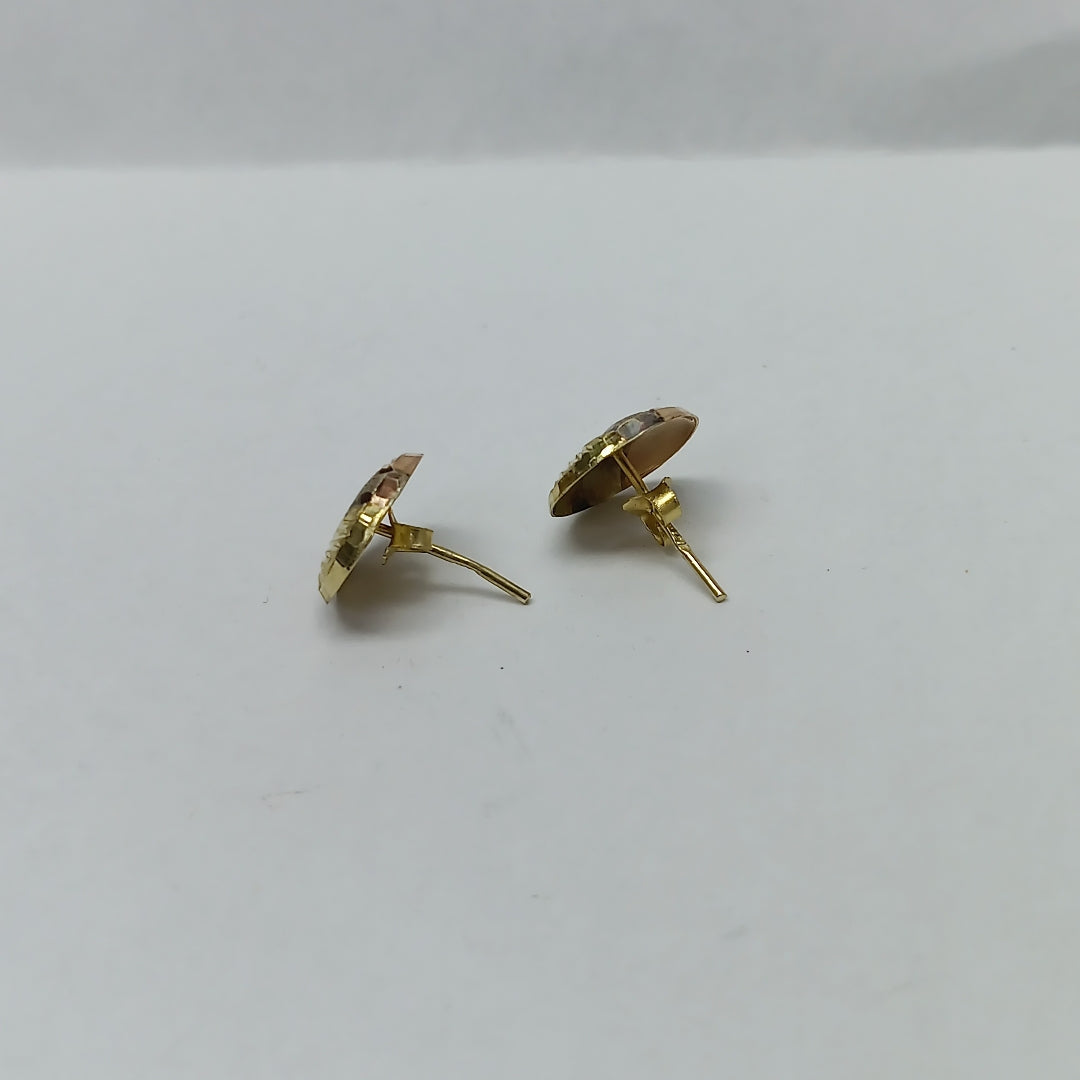 BROQUELES PAR ORO, ORO COMBINADO 14 K 1.6 GRMS (SEMINUEVO)