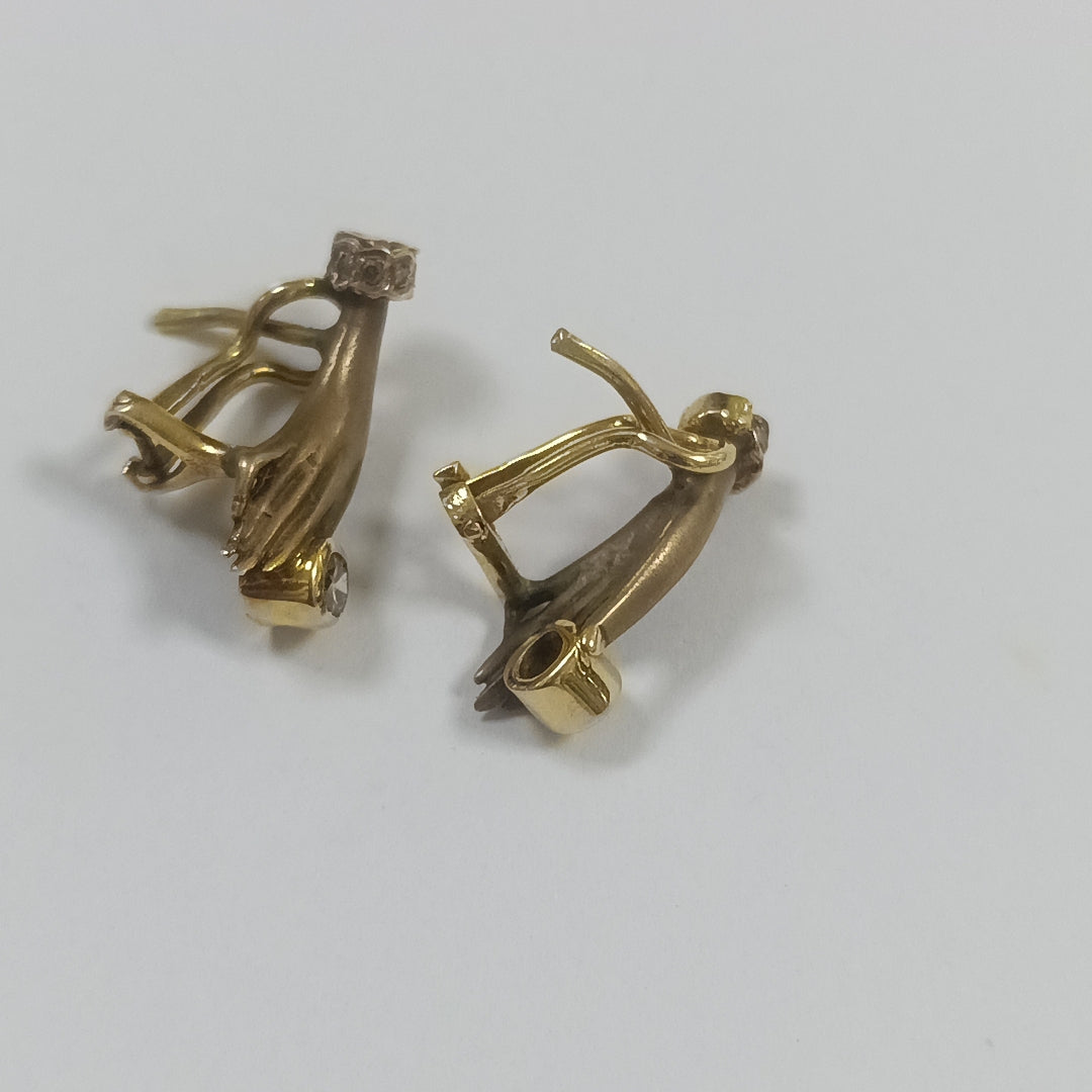 ARETES PAR ORO 14 K 6.2 GRMS (SEMINUEVO)