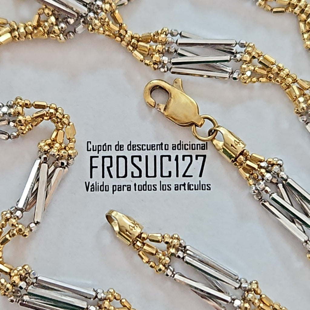 CADENA ORO COMBINADO 14 K 16.5 GRMS (SEMINUEVO)